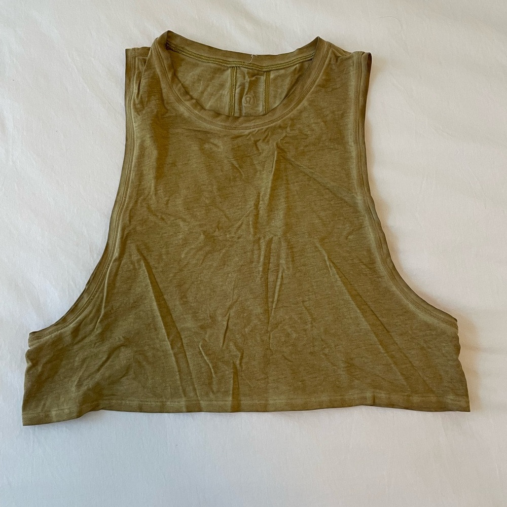 Lululemon Custard Crop Tank